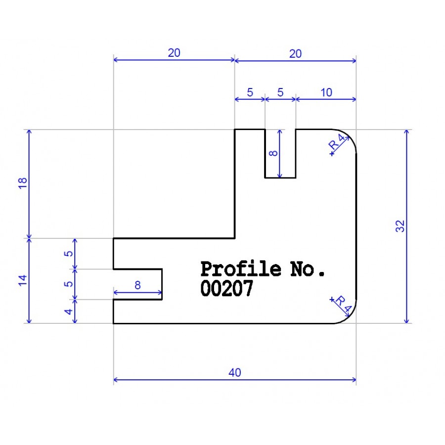 40 x 32 Two Groove Stair Nosing 14mm 40 x 32 Two Groove Stair Nosing 14mm