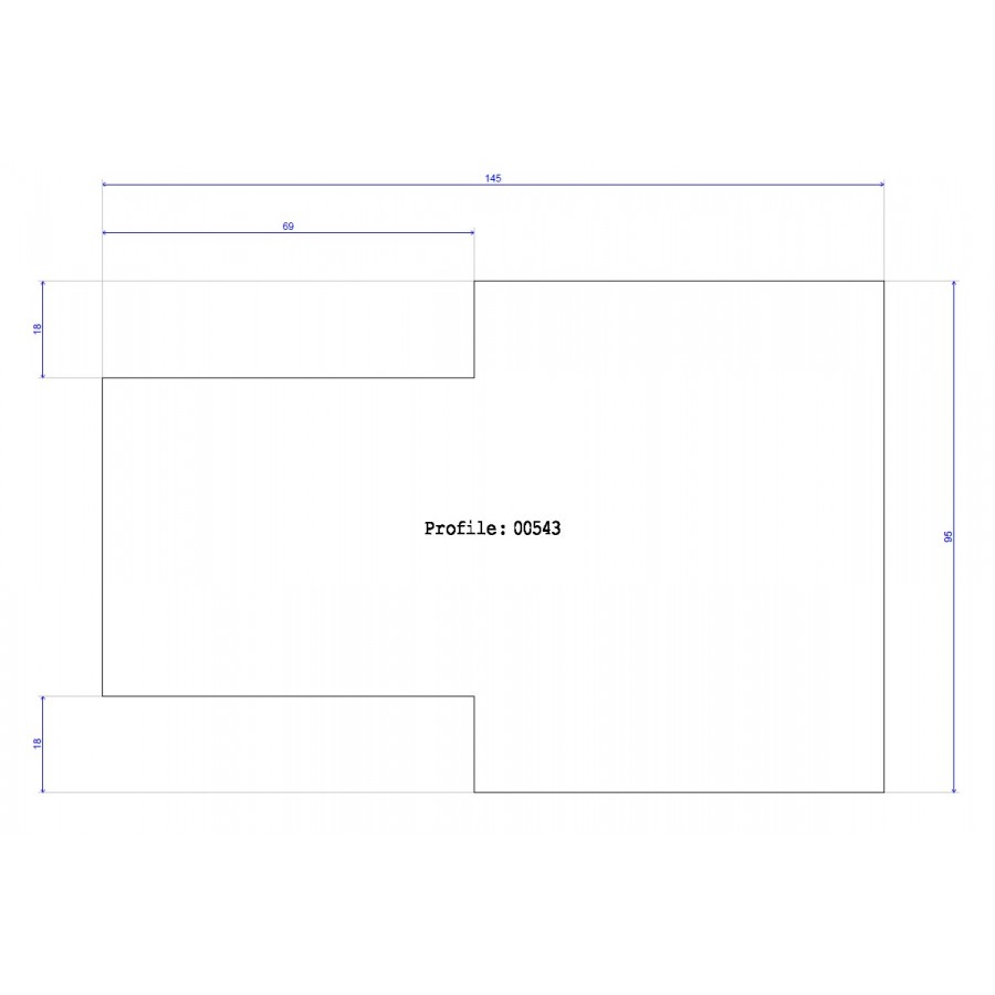 145 x 95 Frame Mullion 145 x 95 Frame Mullion