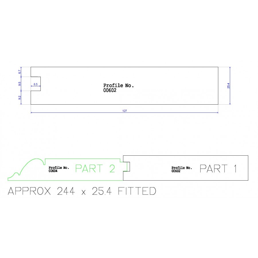 127 x 25.4 Skirting