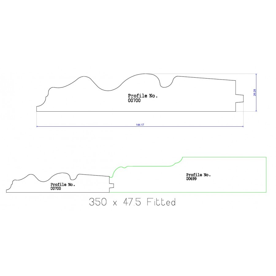 144.17 x 26.29 Skirting SK1-B 144.17 x 26.29 Skirting SK1-B