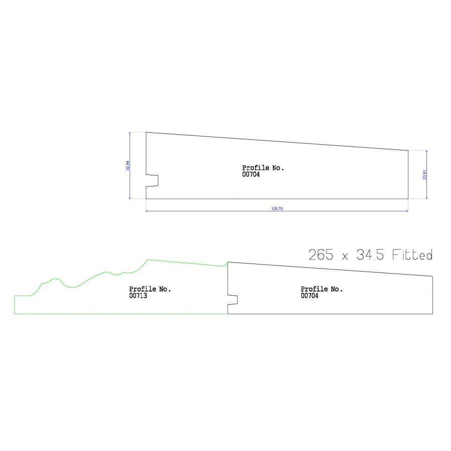 129.78 x 32.94 Skirting SK3-A