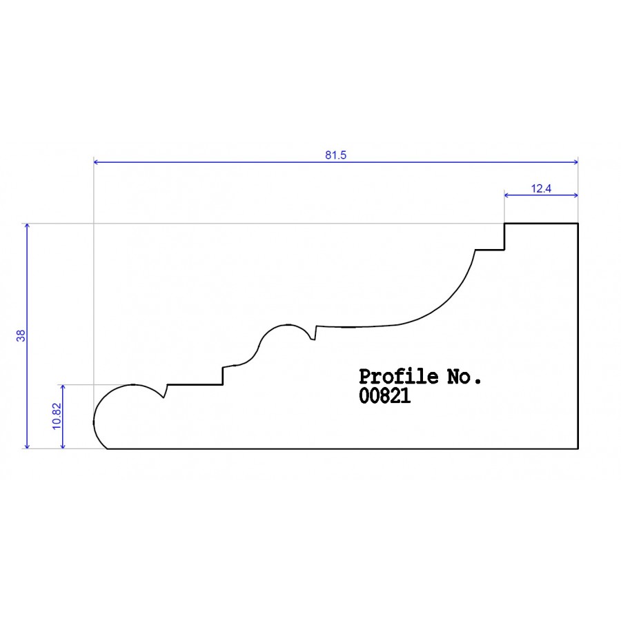 81.5 x 38 Architrave Victorian Ogee 81.5 x 38 Architrave Victorian Ogee