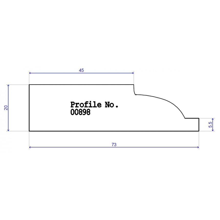73 x 20 Architrave Ovolo 73 x 20 Architrave Ovolo
