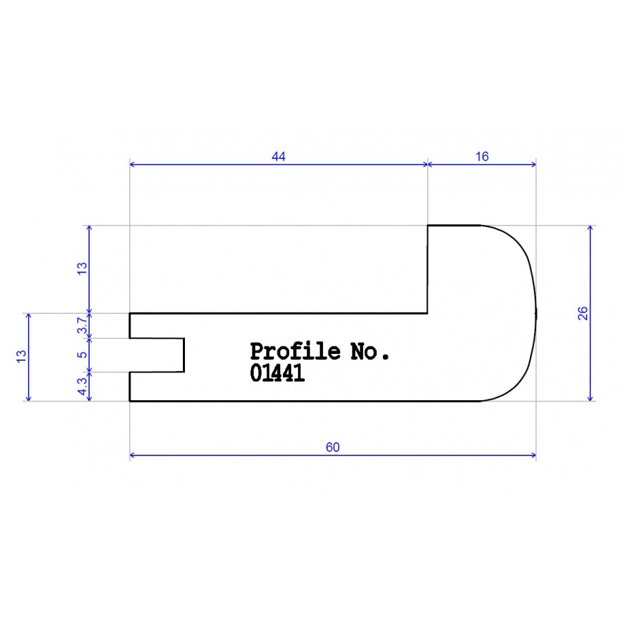 60 x 26 One Groove Stair Nosing 60 x 26 One Groove Stair Nosing