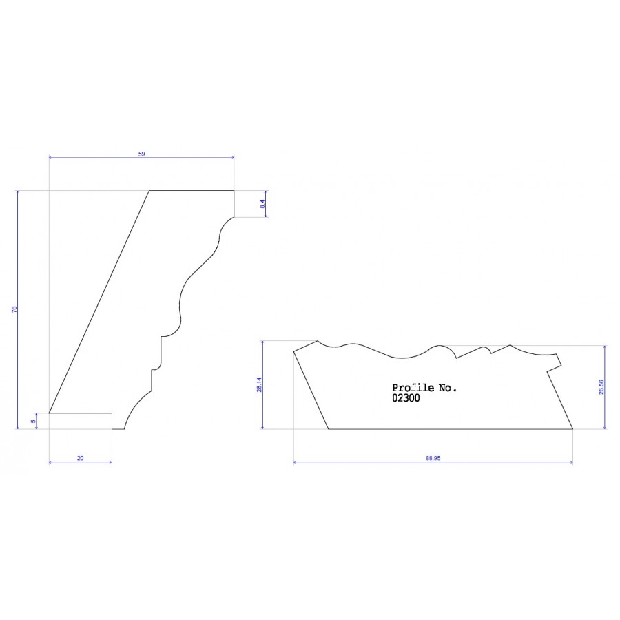 88.95 x 28.14 Cornice