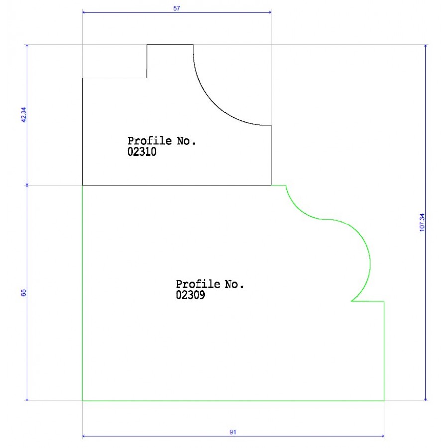 57 x 42.33 Cornice Two Part