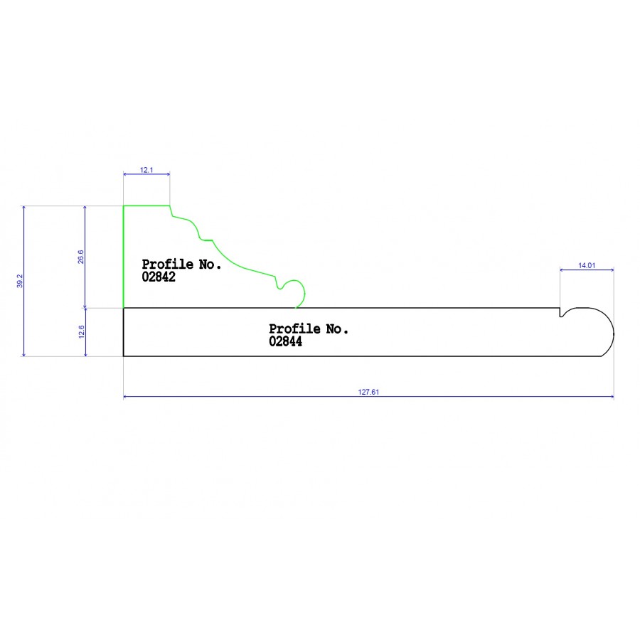 127.6 x 12.6 Two Part Victorian Ogee Arch