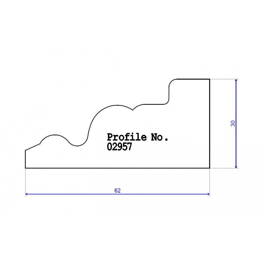 62 x 30 Architrave Ogee 62 x 30 Architrave Ogee