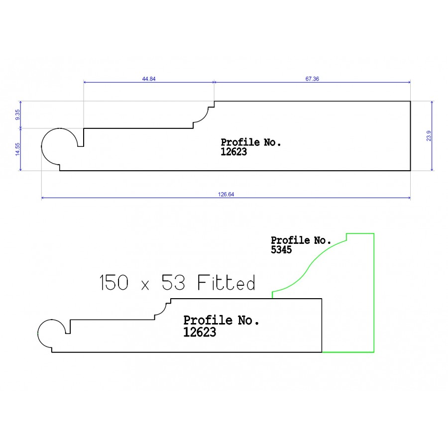 126.64 x 29.9 Architrave B Type 8