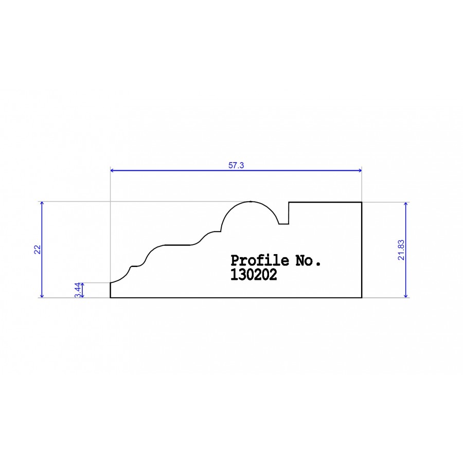 57.3 x 21.83 Architrave 57.3 x 21.83 Architrave