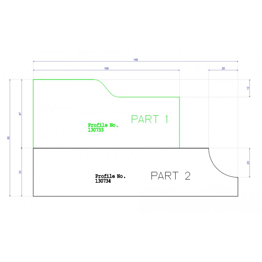 140 x 33 Cornice two part 140 x 33 Cornice two part