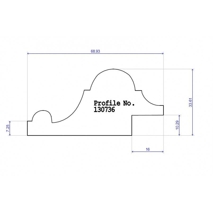 68.93 x 33.61 Architrave / Rebate 68.93 x 33.61 Architrave / Rebate