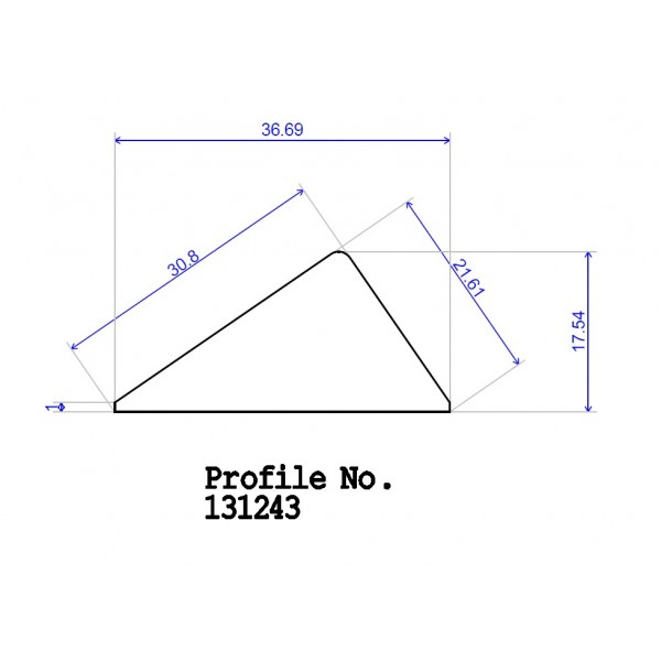 36.69 x 17.54 Triangle