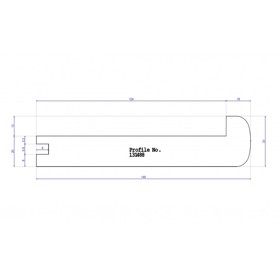 140 x 33 One Groove Stair Nosing