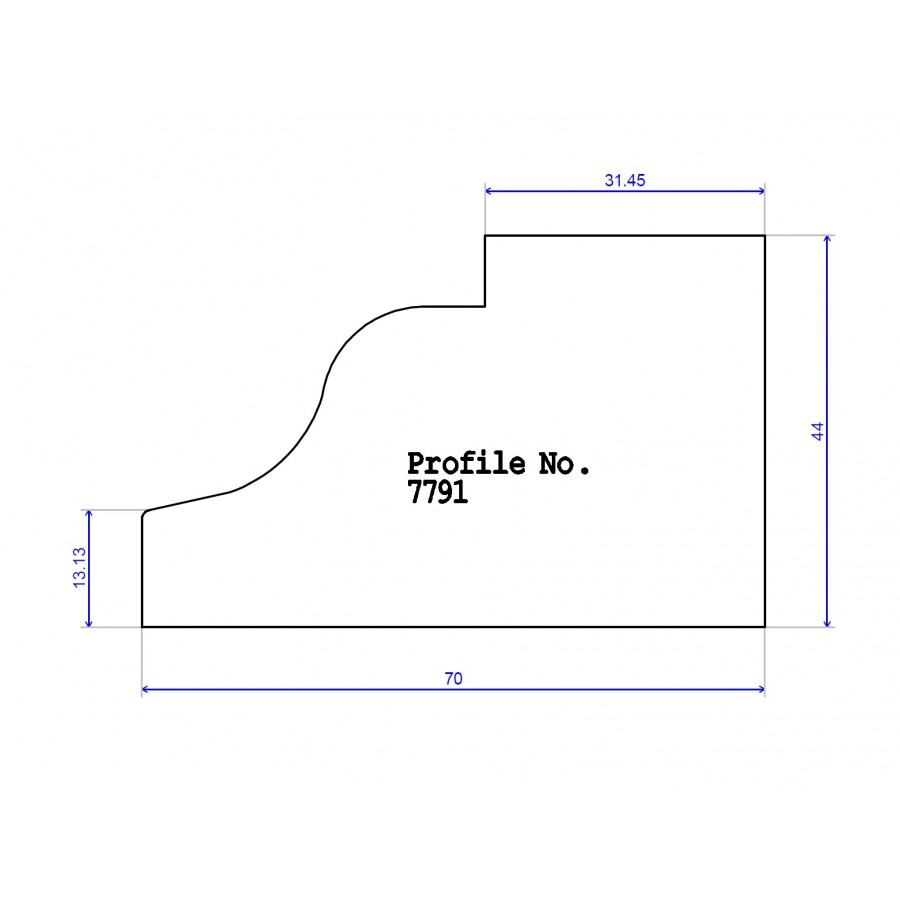 70 x 44 Cornice part A1